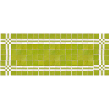 Mosaic House Moroccan tile Custom Bravo Panel 5-26 C Lime Green Polar White  zellige, mosaic, zellij, field, pattern, glaze, simple, classic 